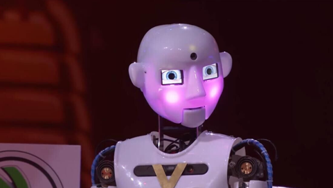 综艺节目首现智能机器人，华帝机器人小V成《蒙面唱将》亮点 1